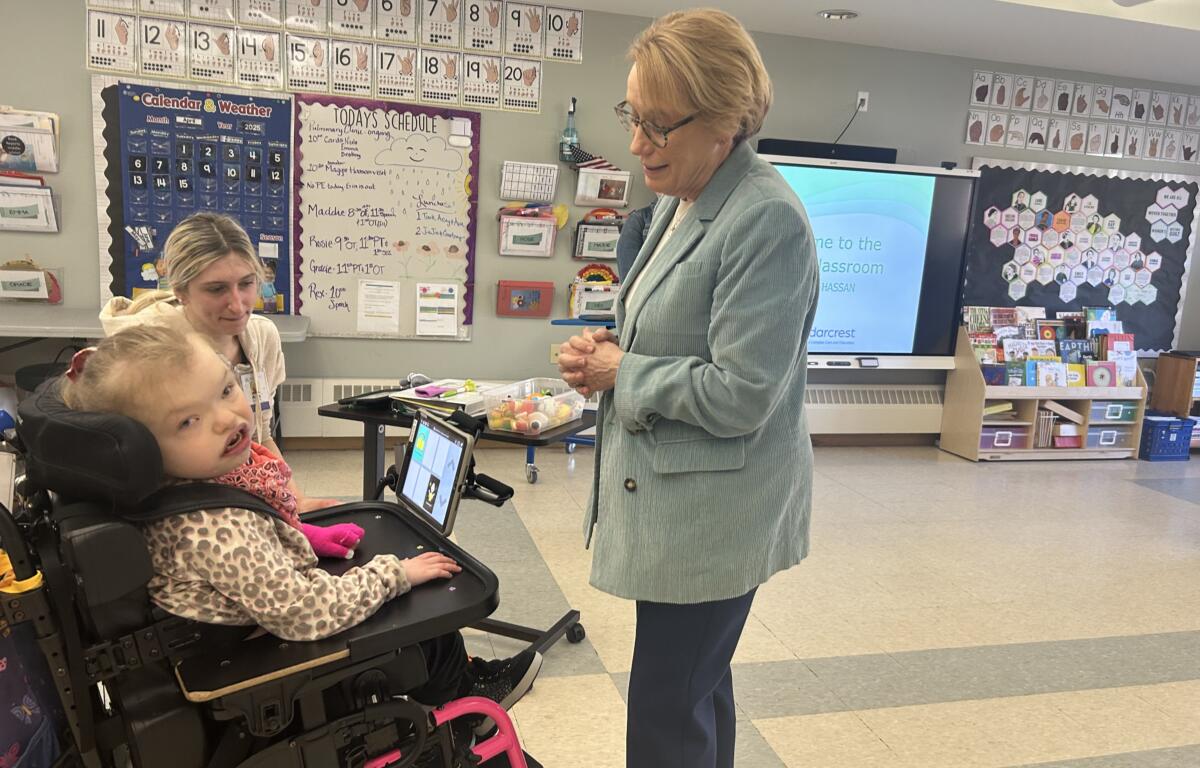 Maggie Hassan visits Cedarcrest in Keene