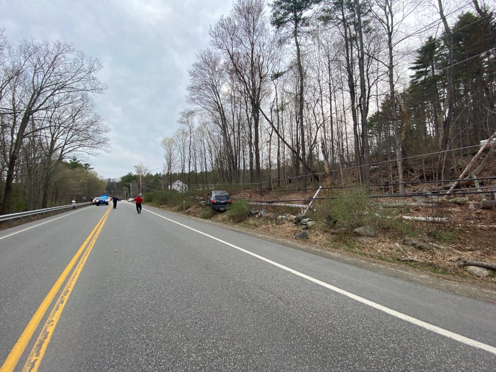 A crash on Route 10 in Swanzey Friday shut down traffic and cut power to 1,200 Eversource customers.