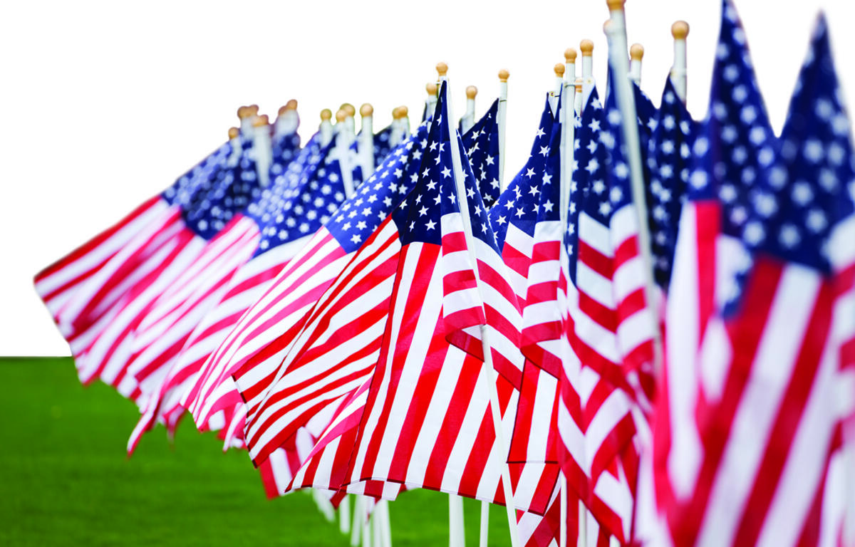 Memorial Day American flags