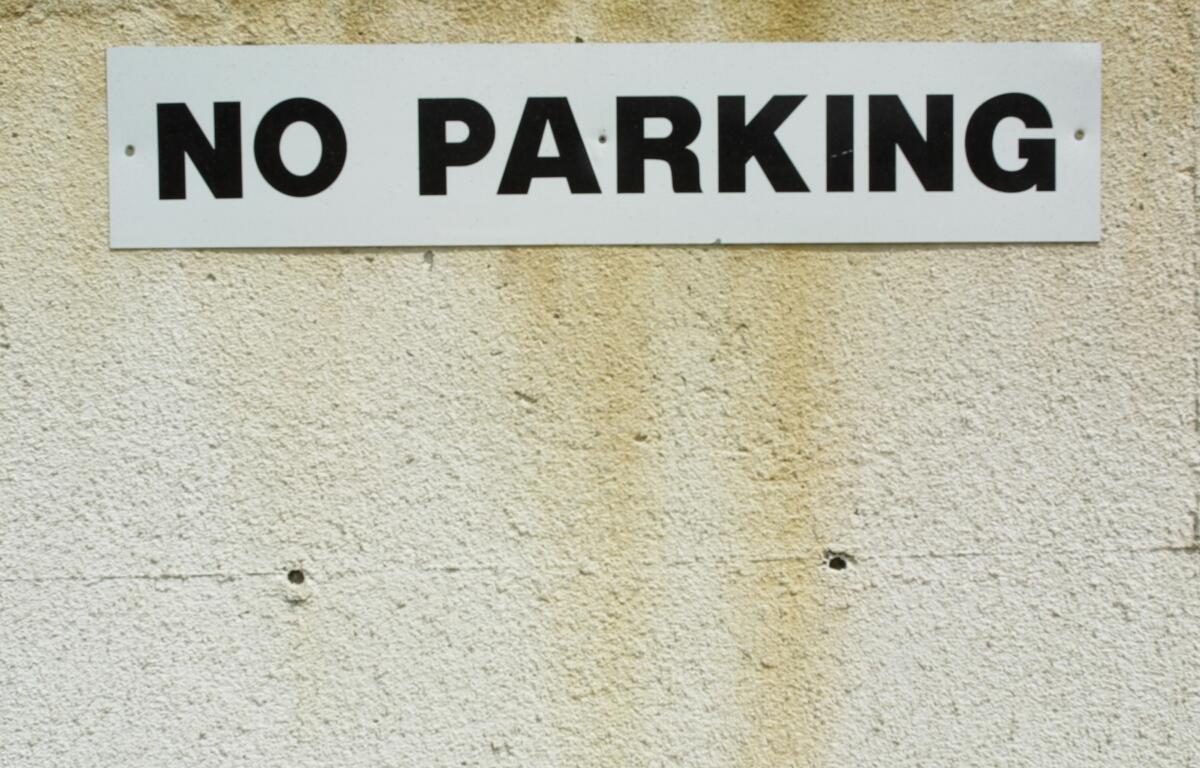 No parking sign