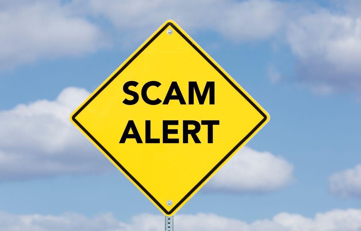 Scam alert sign