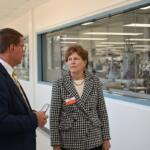 Sen. Jeanne Shaheen at NH Ball Bearing in Peterborough