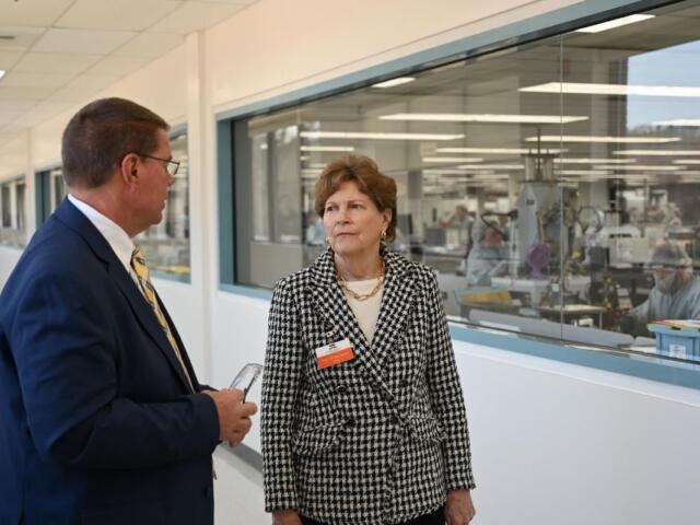 Sen. Jeanne Shaheen at NH Ball Bearing in Peterborough