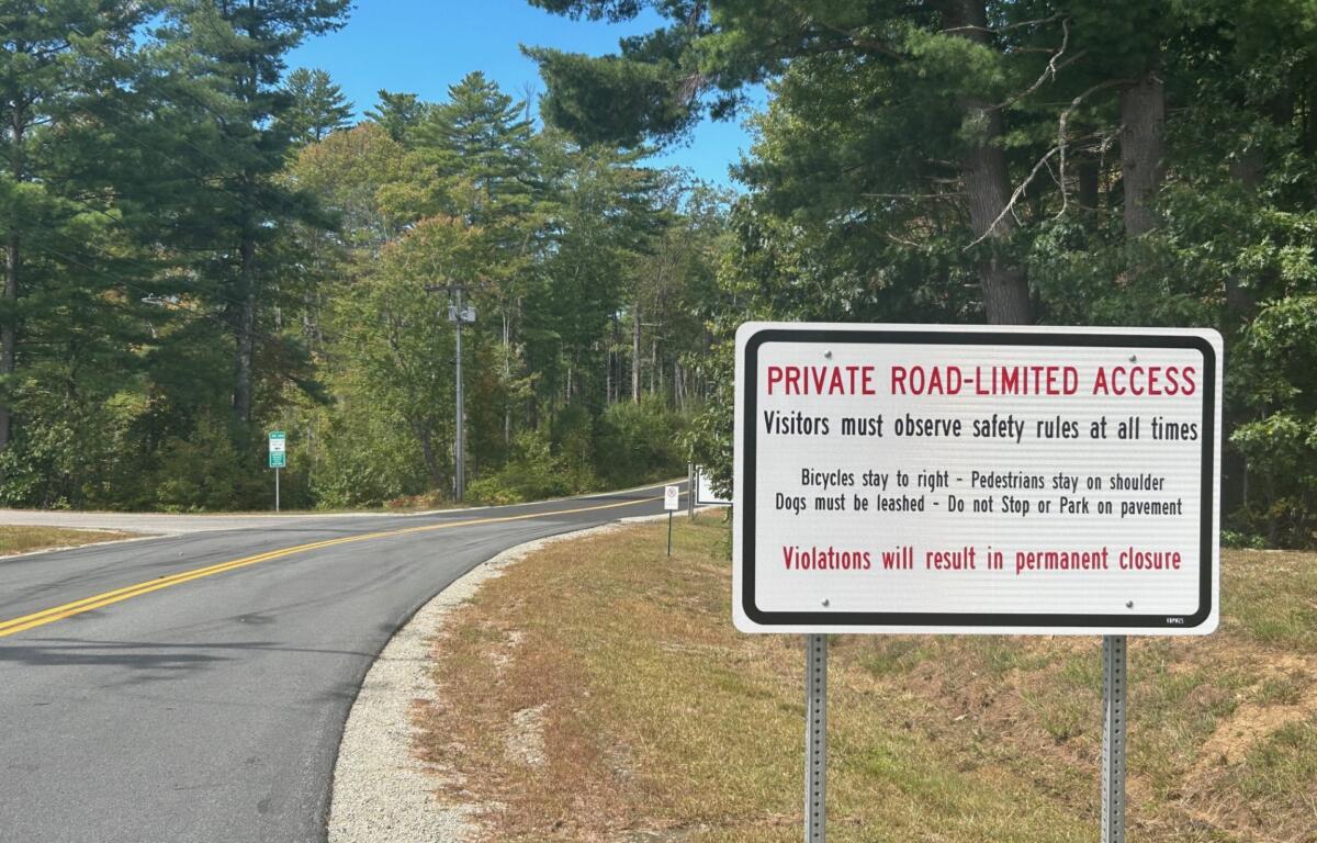 Wastewater Treatment Plant access road in Swanzey