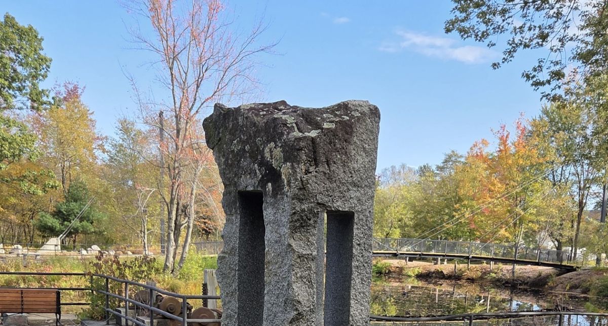 Ashuelot river park sculpture