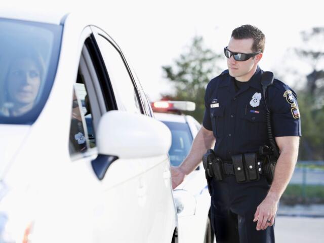 Police officer traffic stop