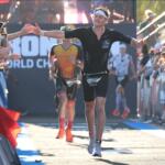 Tate Matte at Ironman triathlon finish