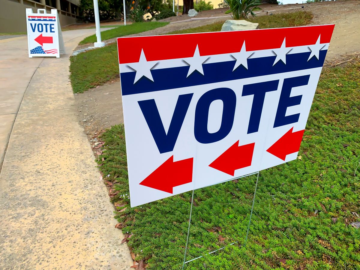 Voting sign