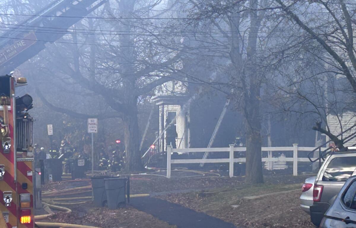 Fire on Elliot Street in Keene