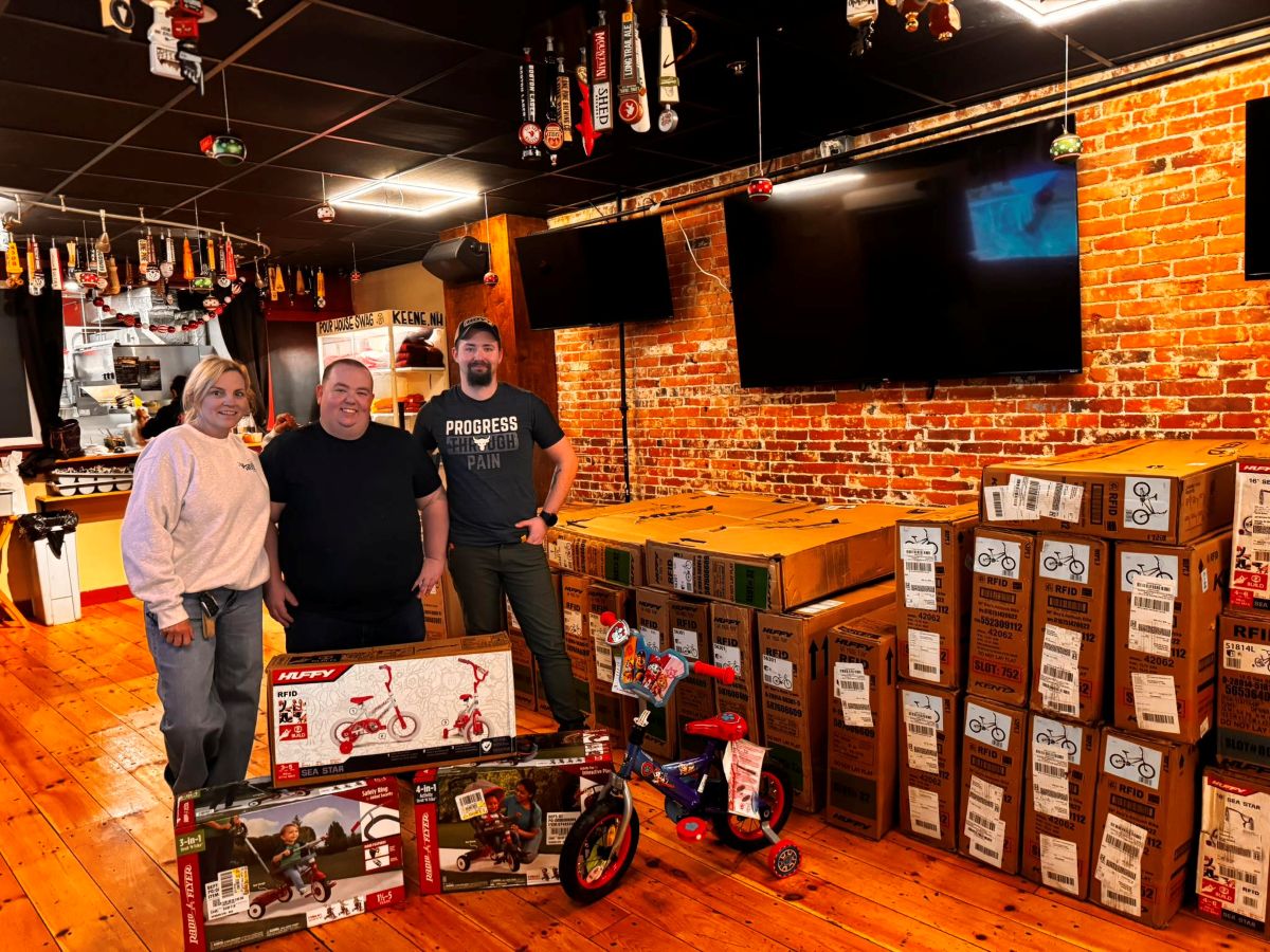 Bike building at the Pourhouse for foster kids