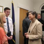 Maggie Goodlander at service academies reception