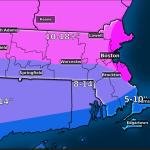 Map of snow totals in Cheshire County