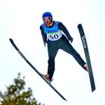 The 2025 winner Uhr Rosar at Harris Hill Ski Jump.