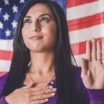 U.S. immigrant taking oath