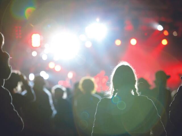 An audience enjoying live entertainment