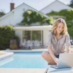 Woman searching the Internet