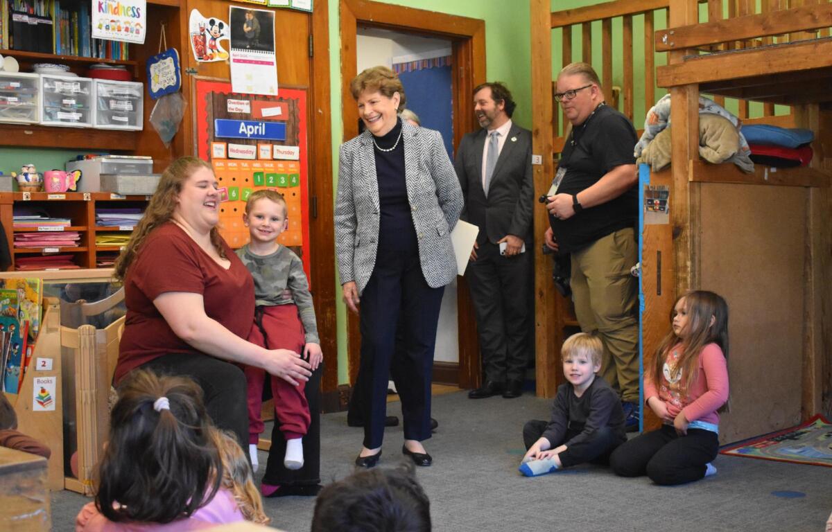 Jeanne Shaheen visiting Keene Daycare Center