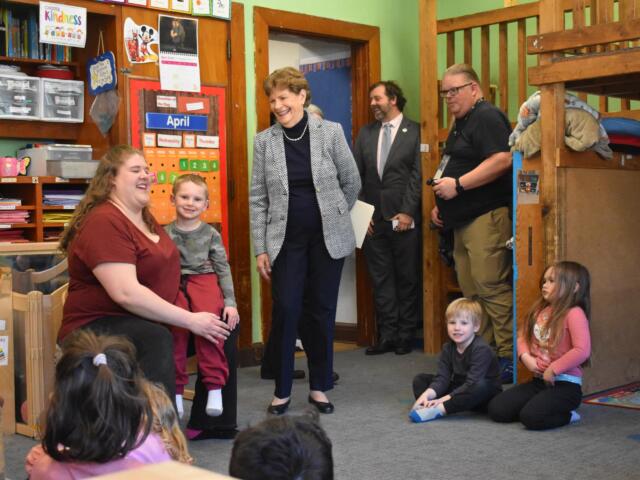 Jeanne Shaheen visiting Keene Daycare Center