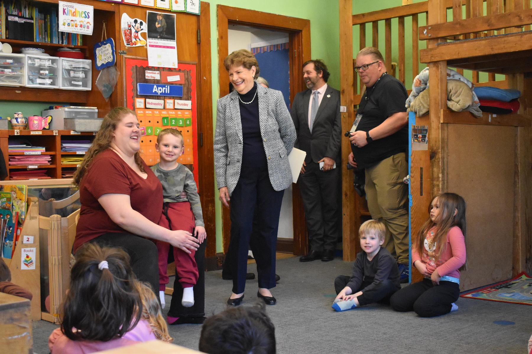 Jeanne Shaheen visiting Keene Daycare Center