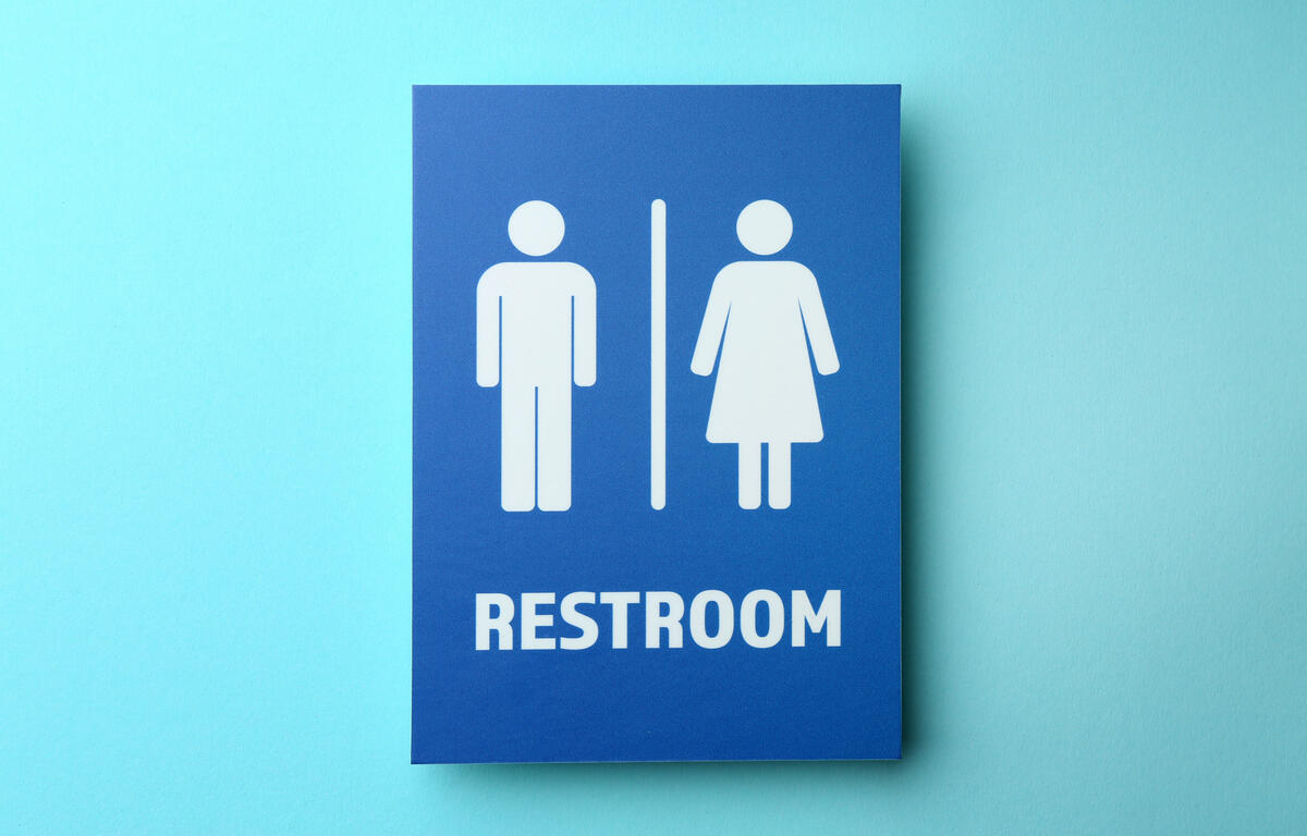 Restroom sign