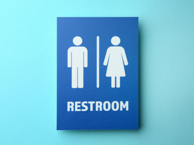 Restroom sign