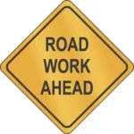 Road work sign