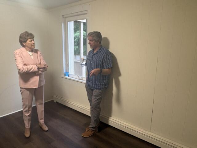 Senator Shaheen and Josh Meehan of Keene Housing