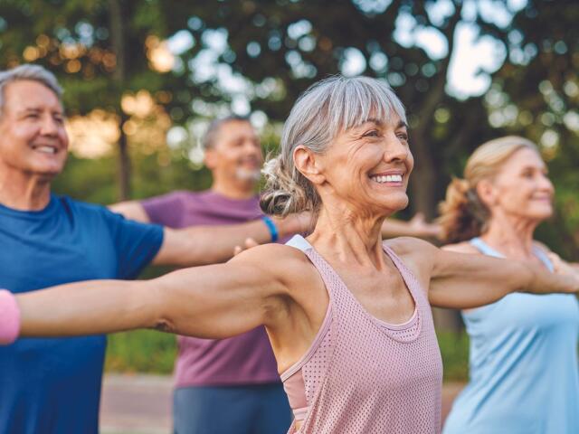 Seniors exercising