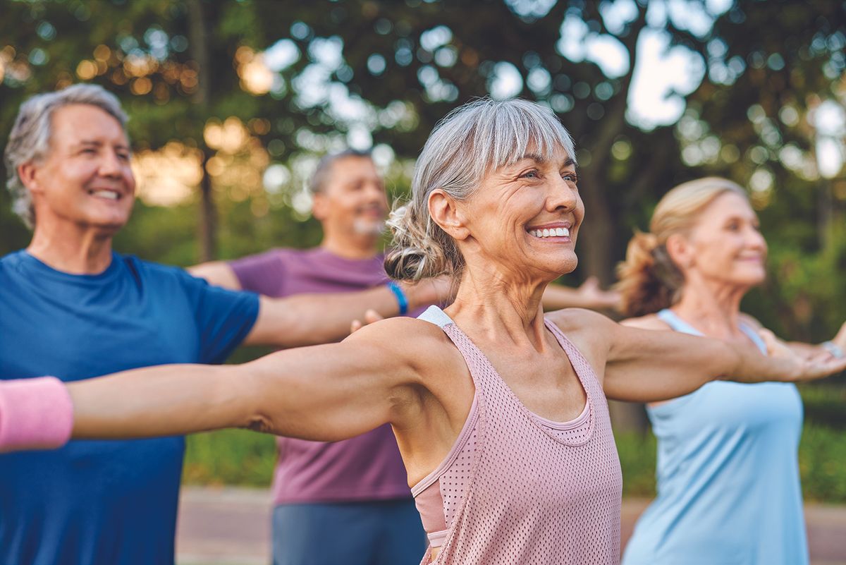 Seniors exercising