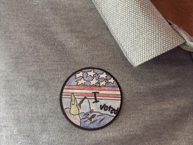 NH primary voting sticker