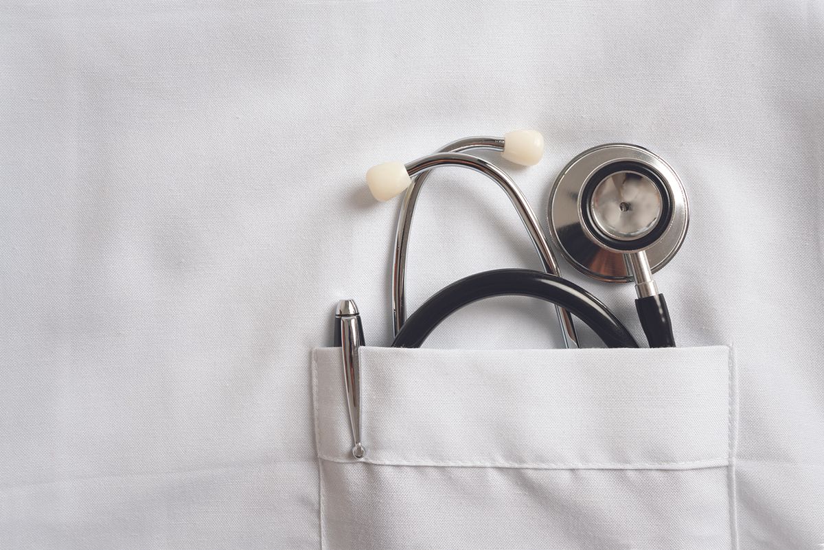 stethoscope and white coat